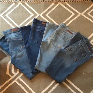 Four pairs Express Skinny Jeans